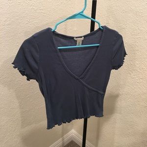 Blue crop top